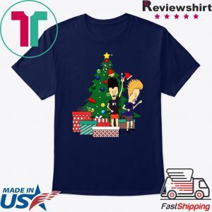 Beavis And Butthead Around The Christmas Tree Tee Shirt