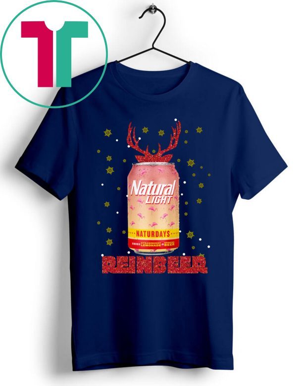 Natural Light Beer Strawberry Lemonade Naturdays Reinbeer Christmas Tee Shirt