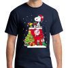 New York Yankees Snoopy And Woodstock Christmas Tee Shirt