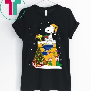 St Louis Blues Snoopy Woodstock Christmas T-Shirt