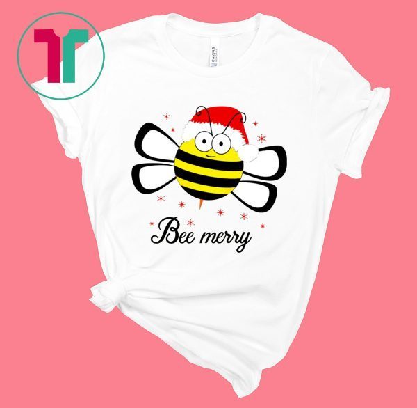Bee Merry Christmas Xmas T-Shirt