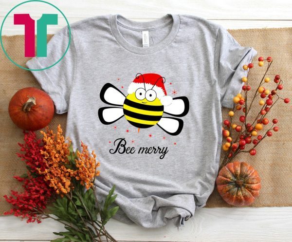 Bee Merry Christmas Xmas T-Shirt