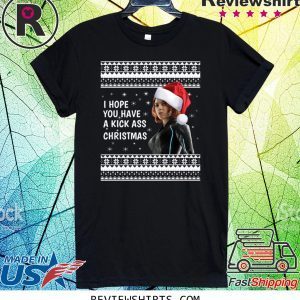 Black Widow I Hope You Have A Kick Ass Christmas Xmas T-Shirt