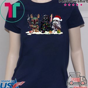 Boba fett darth vader and stormtroopers christmas shirt