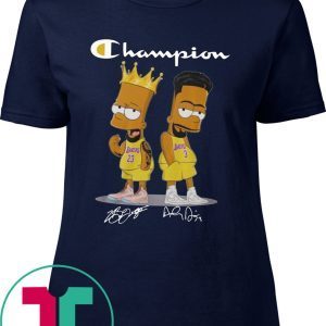 Champion Lebron James Jersey Lakers The Simpsons Signatures Tee Shirt