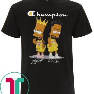 Champion Lebron James Jersey Lakers The Simpsons Signatures Tee Shirt