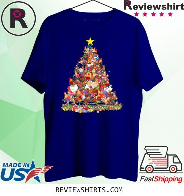 Chicken Christmas Tree Tee Shirt