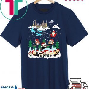 Christmas Santa Albus Dumbledore Sleigh Harry Potter Tee Shirt