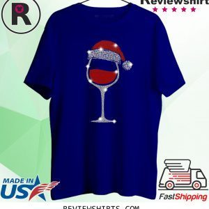 Diamond Wine Glasses Christmas Xmas Tee Shirt
