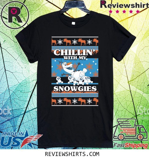 Disney Frozen Olaf Chillin’ With My Snowgies Christmas Xmas T-Shirt
