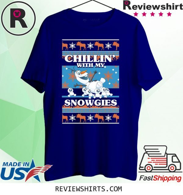 Disney Frozen Olaf Chillin’ With My Snowgies Christmas Xmas T-Shirt
