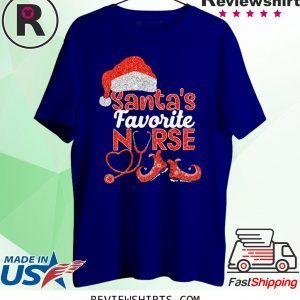 Glitter Santas Favorite Nurse Christmas 2020 T-Shirt