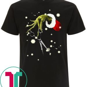 Grinch Hand Hold Hairstyle Christmas Shirt