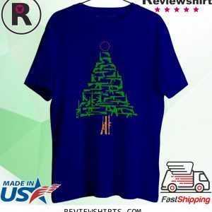 Guns Christmas Tree Tee Shirt