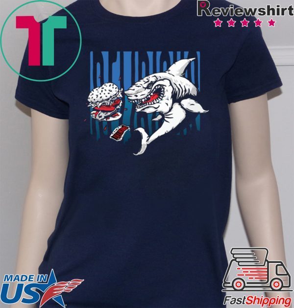 H20 delirious merch Burger Shark Tee Shirt