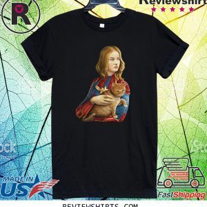 Heroine With An Cat Captain Marvel Tee Shirt