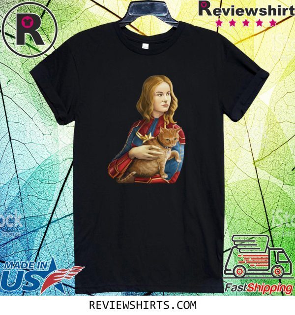 Heroine With An Cat Captain Marvel Tee Shirt