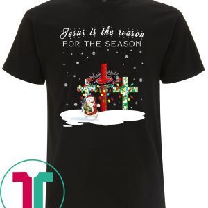 Jesus Is The Reason For The Season Snowman Christmas Tee Shirt