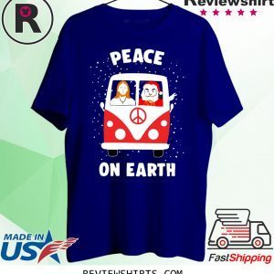 Jesus and Satan Peace on earth Christmas Xmas T-Shirt