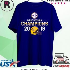 LSU Tigers 2019 SEC West Football Division Champions T-Shirt