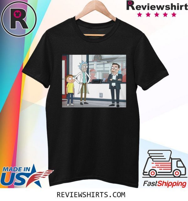 Let's Talk Over Here Tee Shirt Rick and Morty And Elon Musk