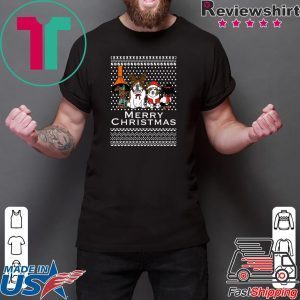 Merry Christmas Vintage Dogs Holidays Ugly T-Shirt