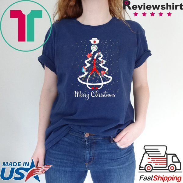 Nurse Stethoscope Christmas tree T-Shirt