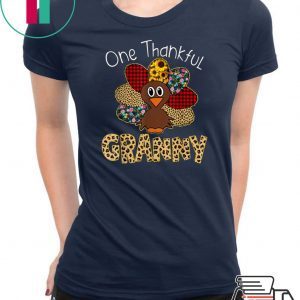 One Thankful Granny Turkey Thanksgiving gift T-Shirt
