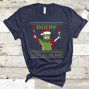 Rick and Morty Boom Pickle All The Way Christmas T-Shirts