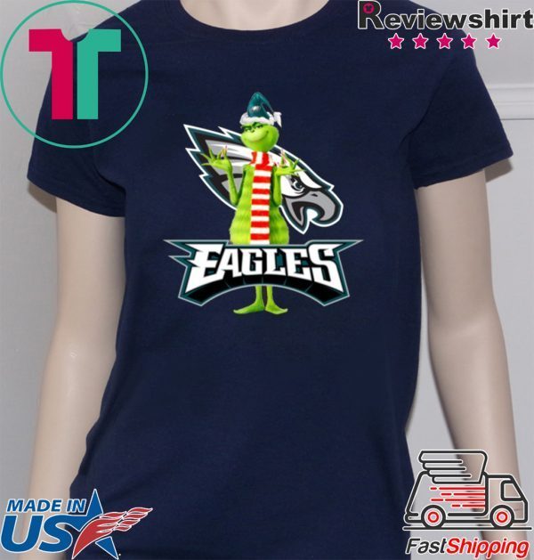 Santa Grinch Philadelphia Eagles Christmas Shirts