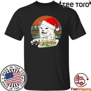 Santa Woman Yelling At A Cat Vintage Shirt T-Shirt