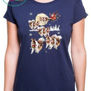 Sheltie Sleigh Reindeer Christmas shirt