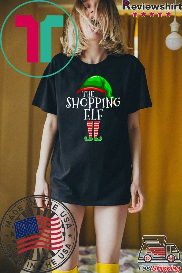 Shopping Elf Group Matching Family Christmas Gift Shopper T-Shirt