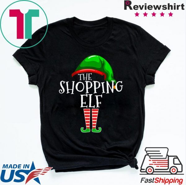 Shopping Elf Group Matching Family Christmas Gift Shopper T-Shirt