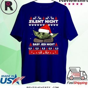 Silent Night Baby YoDa Jedi Night Christmas Xmas T-Shirt