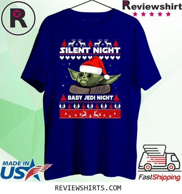 Silent Night Baby YoDa Jedi Night Christmas Xmas T-Shirt