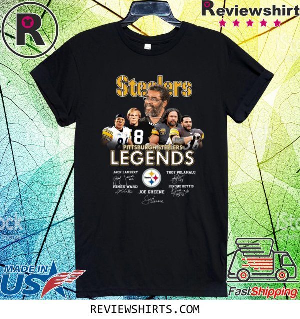 Steelers Pittsburgh Steelers legends signatures tee shirt