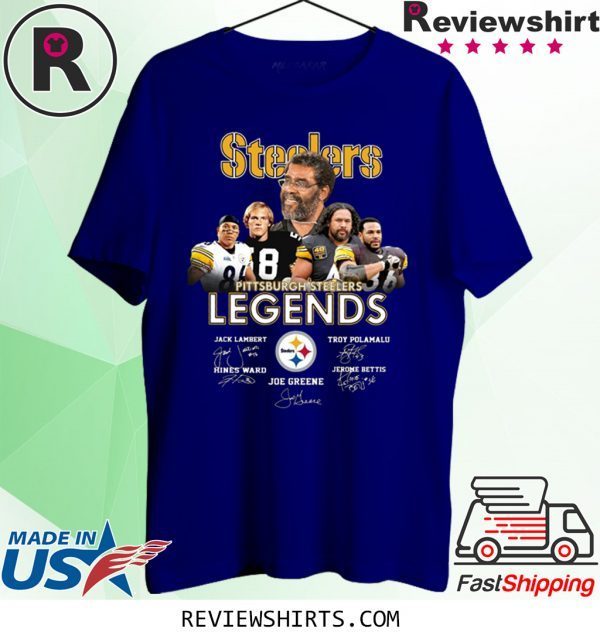 Steelers Pittsburgh Steelers legends signatures tee shirt