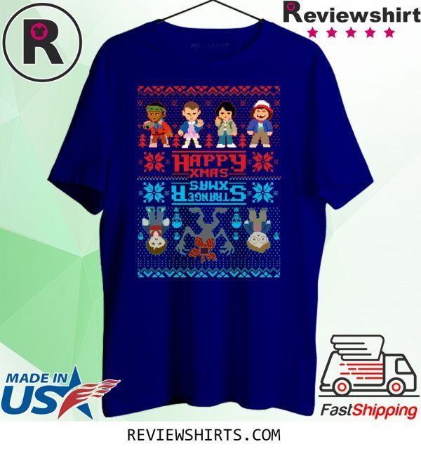 Stranger Xmas Stranger Things Ugly Christmas Tee Shirt