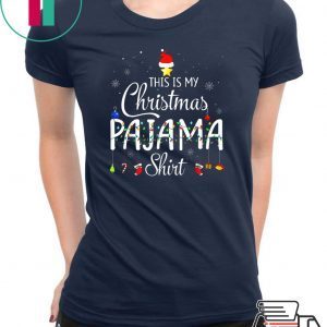 This is My Christmas Pajama Shirt - Funny Xmas Light Tree Tee Shirt