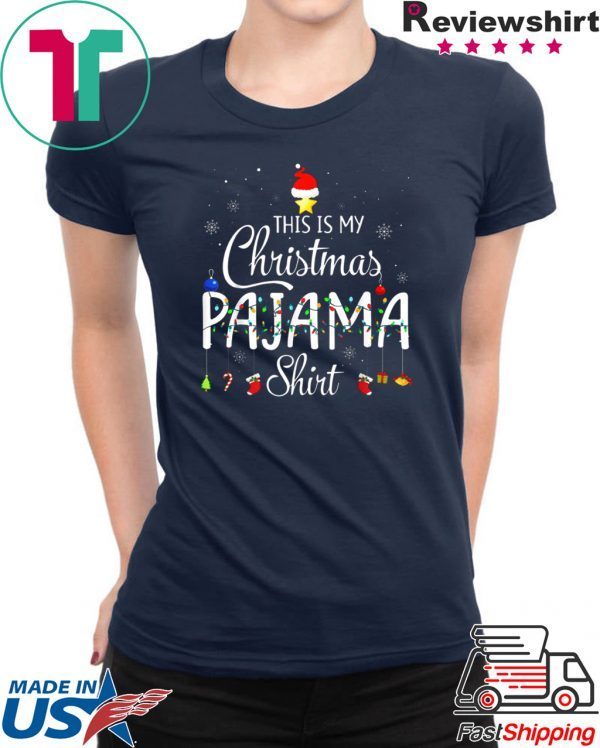This is My Christmas Pajama Shirt - Funny Xmas Light Tree Tee Shirt