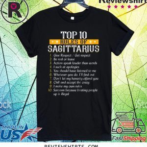 Top Ten Rules Of Sagittarius Birthday T-Shirt