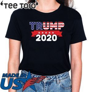 Donald Trump For President 2020 American Flag Pro Trump T-Shirt