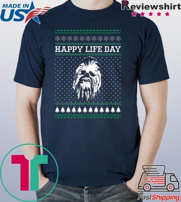 Wookiee Happy Life Day Christmas T-Shirt
