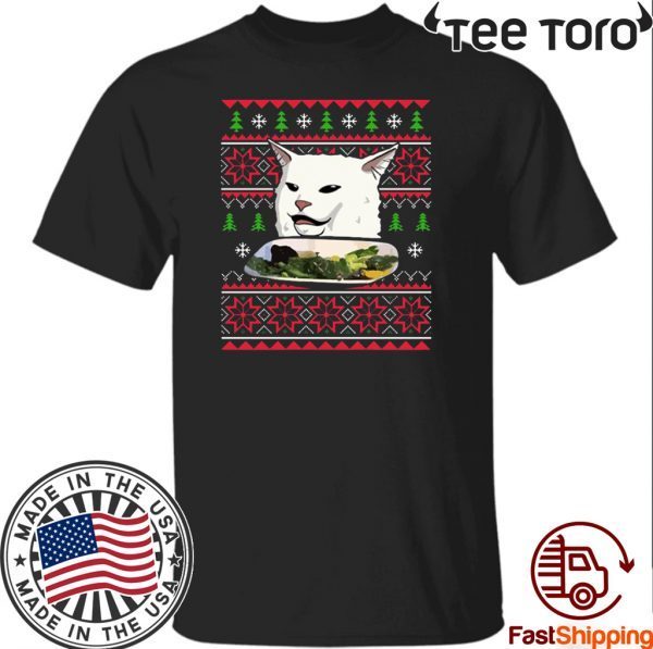 Yelling at a Cat Meme Ugly Christmas 2020 T-Shirt