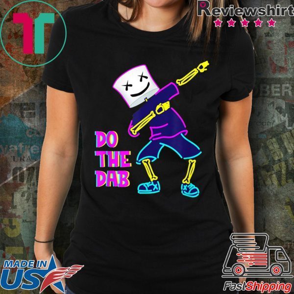 dancing dj with goofy marshmallow face for clubbing shirt