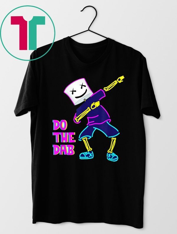 dancing dj with goofy marshmallow face for clubbing shirt