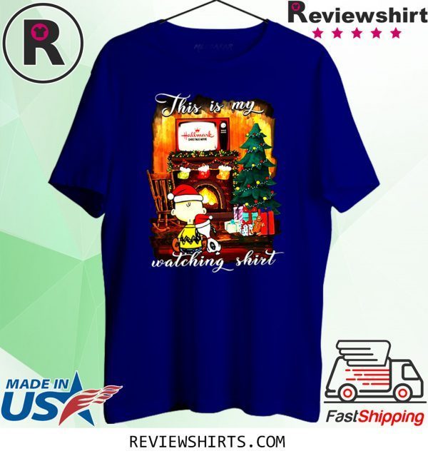 this is my hallmark christmas movies watching shirt charlie brown and snoopy tee shirt