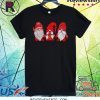 three gnomes in red costume christmas xmas t-shirt