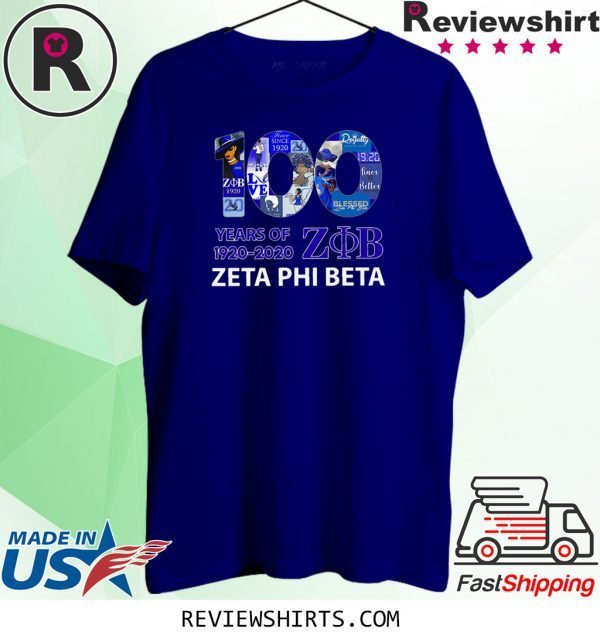 100 Years Of 1920 2020 Zeta Phi Beta Tee Shirt